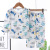 Children's Cotton Homewear Suit Boys and Girls Summer Thin Air Conditioning Room Clothes Baby Long Sleeve Hollow out Pajamas Two-Piece Set