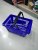 Supermarket basket plastic hand basket double handled shopping basket portable shopping basket