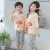 Children's Pajamas Spring and Summer Cotton Boys and Girls Air Conditioning Clothes Thin Homewear Kit VII Eight Sleeves Middle and Big Children's Underwear