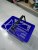 Supermarket basket plastic hand basket double handled shopping basket portable shopping basket