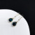 Elegant Blue Water Drop Crystal Earrings for Women Simple Hollow Diamond-Embedded Fashion Earrings