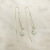 Opal Hanging Earrings Women's Long Slim-Looking Face Show Artistic Temperament Earrings Ear Studs Trendy Earrings