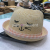 Children's Kitten Embroidery Plaid Decoration Summer Straw Hat European and American Fashion High Quality Children Hat