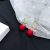 Earrings Eardrops Korean Minimalism Niche Design Red Pearl Ear Hanging Temperament Wild Fashion