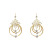 Geometric Ice Zircon Earrings Female Exaggerated Temperamental Atmospheric 925 Silver Earrings Exquisite Circle Earrings