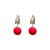 Earrings Eardrops Korean Minimalism Niche Design Red Pearl Ear Hanging Temperament Wild Fashion