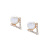 Korean Dongdaemun Earrings Geometric Rhinestone Pearl Earrings Female Online Influencer Earrings Elegant Graceful Sterling Silver Needle Earrings