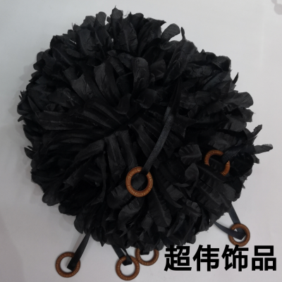 Large Catcher Spherical Black Chrysanthemum Clip Muslim Festival Headdress Flower Middle East Arab Africa Favorite Popular Barrettes Flower