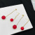Sterling Silver Needle Red Pearl Earrings Long Tassel One Pair Two Wearing Style Earrings Women's Fashion Earrings