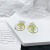 Geometric Ice Zircon Earrings Female Exaggerated Temperamental Atmospheric 925 Silver Earrings Exquisite Circle Earrings