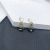 Gray Crystal Earrings for Women New Trendy Elegant All-Match Ear Hook Retro High-Grade Full Diamond Earrings Temperamental Earrings