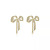 Graceful And Fashionable Gold Butterfly Rhinestone To Make Round Face Thin-Looked Earrings Women 'S Simple All-Match Cold Accessories
