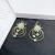 Geometric Ice Zircon Earrings Female Exaggerated Temperamental Atmospheric 925 Silver Earrings Exquisite Circle Earrings