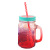 Glass with Lid Letter Handle Cup Transparent Mason Beverage Bottle Printing Straw Glass Mug Handle