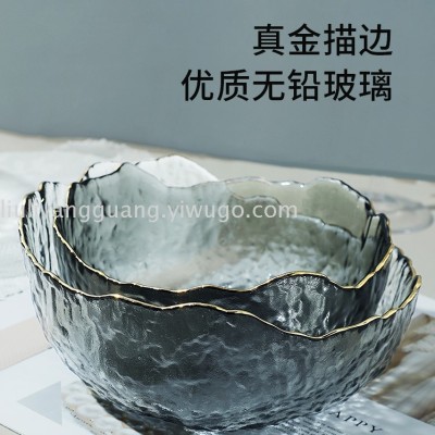 Nordic Style Crystal Glass Fruit Plate Internet Celebrity Fruit Plate Living Room and Kitchen Household Creative Modern Plate Ins Style
