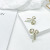 Graceful And Fashionable Gold Butterfly Rhinestone To Make Round Face Thin-Looked Earrings Women 'S Simple All-Match Cold Accessories