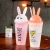 Crushed Ice Cup Ice Cup Water Cup with Straw Female Gradient Color Ice Cup Double Wall Cooling Student TikTok Tea Cup Internet Celebrity Double Drink Cup H
