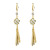 Earrings Simple and Stylish Earrings New Gold Tassel Ear Hook Spiral Geometric Personalized Opal Earrings Women