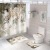 Amazon Flower 3D Digital Printing Home Bathroom Decoration Shower Curtain Floor Mat Toilet Cover Decorative Mat Carpet