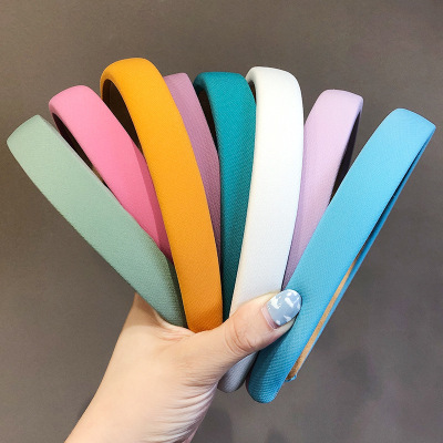 Candy Color Sponge Headband Female Hairpin Spring Internet Celebrity Sweet All-Matching Wide Headband Outer Departure Bundle Girl Hair Accessories