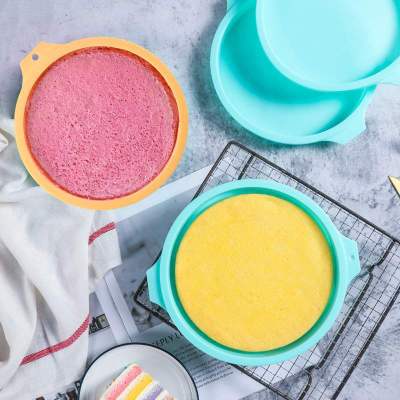 4-Inch 6-Inch 8-Inch round Layered Rainbow Mousse Silicone Mold Cake Baking Pan Biscuit Kitchen Baking Tools
