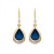 Elegant Blue Water Drop Crystal Earrings for Women Simple Hollow Diamond-Embedded Fashion Earrings