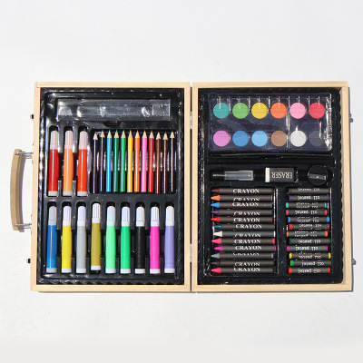 Promotion 61 68 Pieces Children Painting Kit Prize Brush Color Lead Crayon Watercolor Pen Powder Combination Set Batch