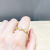 Super Fairy Peach Heart Opal Copper Ring Opening Adjustable Niche Design Korean Retro Aloofness Style Ring Female