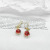 Garnet Petal Earrings Personalized Fashionable All-Match Ear Hook Eardrops Thin-Looking Earrings Women