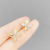 Sterling Silver Needle Cute and Compact Opal Flower Rhinestone-Embedded Stud Earrings Women's Korean-Style Fresh Temperament Personalized Petal Earrings