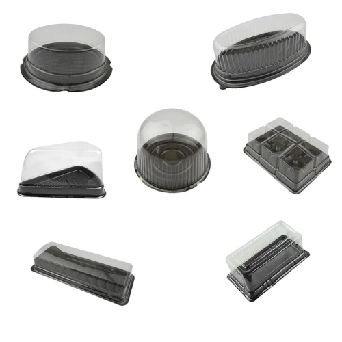 disposable transparent plastic box donut egg tart pastry box baking cake blister bulk snack packaging box