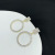 New European and American High-Key Dignified Hoop Earrings Women's Diamond Geometric Personalized Stylish Minimalism Earrings Factory Direct Sales