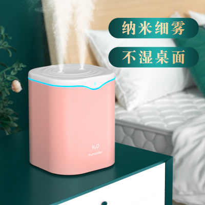 2021 New Mini USB Dual Spray Humidifier Creative Household Desk Large Capacity Compact Portable Humidifier