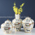  Factory Ceramic Crafts Creative Decoration Gold Platinum Horse Vase High-End Soft Home Decoration Flower Holder