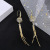 Long Fringe Earrings Super Girl Sweet Instafamous Hot Sale Camellia Sterling Silver Needle Earrings