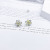Opal Flower Stud Earrings Mori Style Simple Small Ear Studs Cold Style Diamond Ear Clip New Earrings for Women