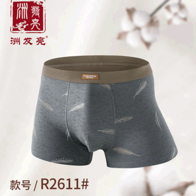 Men's Underwear Boxer 2021 Spring New Mid-Waist Breathable Comfortable 60 PCs Cotton Printed Boxer Briefs Wholesale