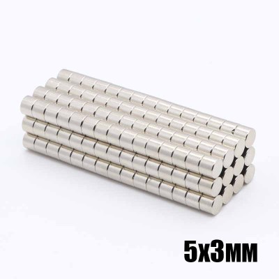 5x3mm Spot NdFeB round Magnet Strong Magnetic Magnet Crafts Magnet Nickel Plated Magnetic Steel 5*3