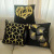 Factory Wholesale Super Soft Black Gilding Pillow Cover Car Lumbar Pillow Office Cushion Can Be Graphic Customization
