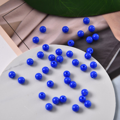 4mm Acrylic round Beads Solid Color Spring Color Beads Handmade Material Beaded Necklace Color DIY Scattered Beads Wholesale