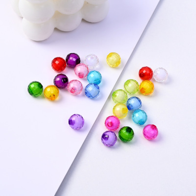 30mm Colorful Acrylic Beads Earth Beads Acrylic Scattered Beads Handmade Beaded DIY Woven Animal Rose Flower Pendants