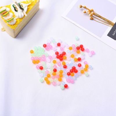 6mm-12mm Jelly round Beads Acrylic Polished Candy Color DIY Straight Hole Semi-Transparent Pearl Ornament Accessories Customization