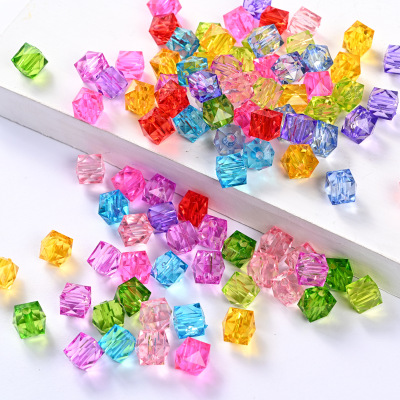 10mm_14mm Square Beads High Quality Colorful Bead String Jewelry Key Chain Decoration Ingredients Factory Wholesale