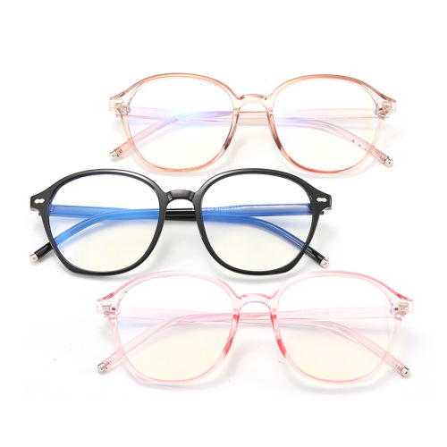 new round frame student glasses frame no degree of meters nail anti blue light glasses frame men and women fashion plain plain glasses