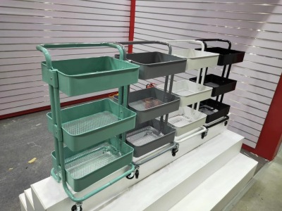 22 Kitchen Storage Rack Trolley Floor Trolley Multi-Layer Storage Rack Multi-Function Microwave Oven Shelf Storage Rack