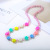 Acrylic Colorful Beads Children's Necklace Set Cartoon Candy Color round Flower Girl Bracelet and Necklace Set