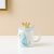 Creative Embossed Ceramic Water Cup Crown Penguin Mug Gift Cup with Cover Spoon Coffee Cup Custom Logo