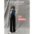 Silk Wide-Leg Pants Women's Pants Summer Thin High Waist Drooping Loose Straight Black Casual Mopping Summer Trousers