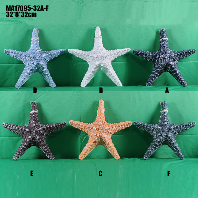 32cm Starfish Mediterranean Synthetic Resin Starfish Pendant Mediterranean Home Decoration Restaurant Decoration 17095-32