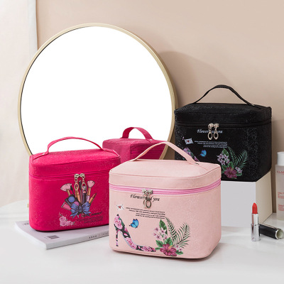 2021 New Korean Style Portable Cosmetic Bag Portable Travel Toiletry Bag Multi-Kinetic Energy Large-Capacity Cosmetics Buggy Bag